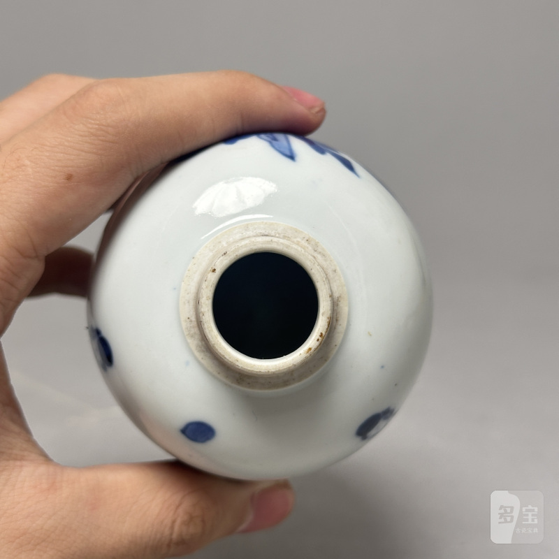 清康熙 青花人物图罐 - 图8